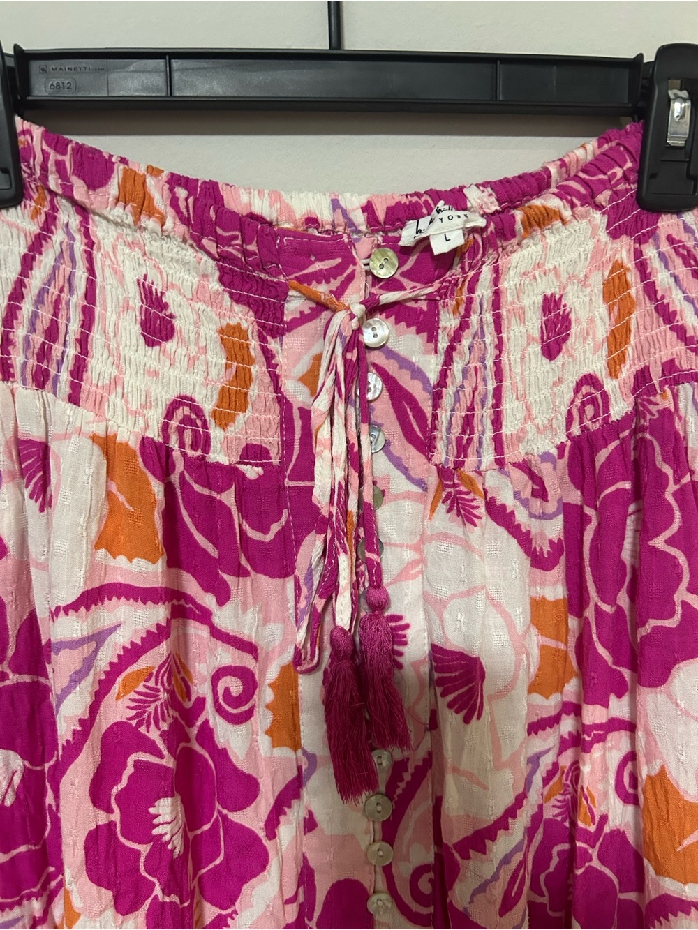 Nicole Miller Boho Paisley Floral Maxi Skirt size L 0317 - Picture 6 of 7